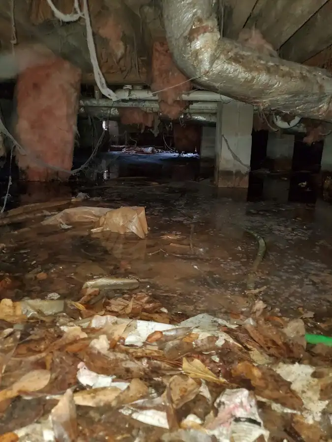 Crawl space flood assessment for Commercial Water Damage Restoration in Spearfish